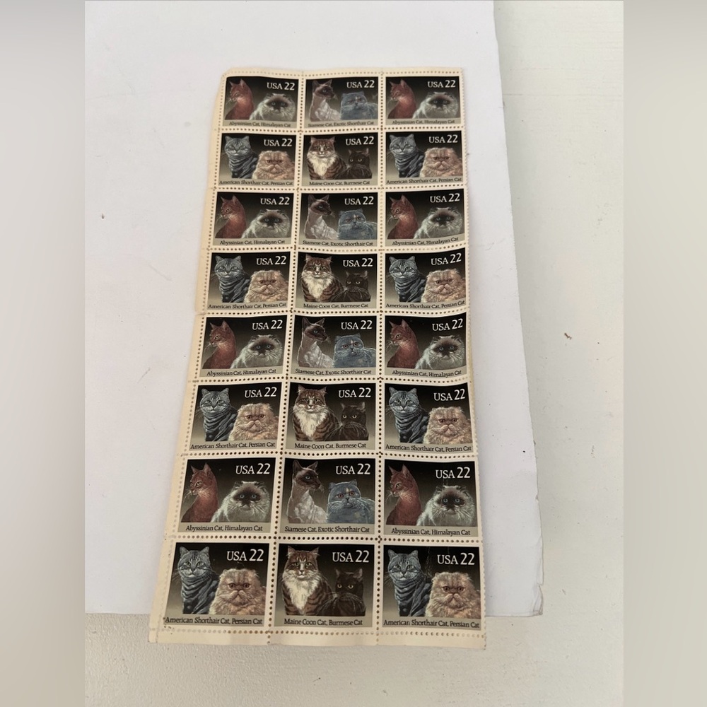 Cats  USPS Stamp 22 Cent 1987